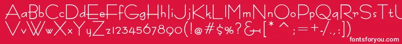 BernardoModaBold Font – White Fonts on Red Background