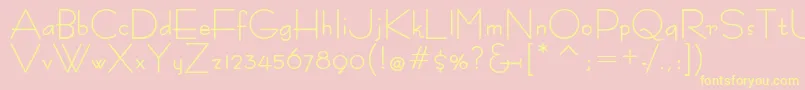 BernardoModaBold Font – Yellow Fonts on Pink Background