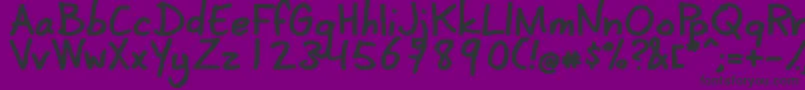 CoertschriftDik-Schriftart – Schwarze Schriften auf violettem Hintergrund
