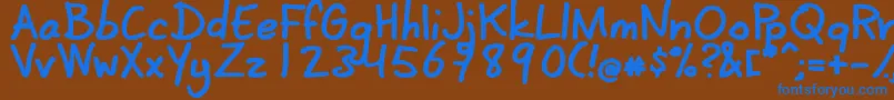 CoertschriftDikフォントについての詳細 フォントCoertschriftDik – 茶色の背景に青い文字