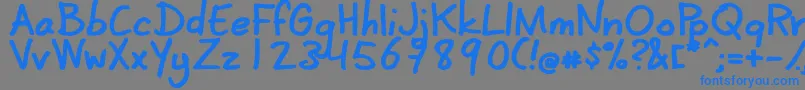 fuente CoertschriftDik – Fuentes Azules Sobre Fondo Gris