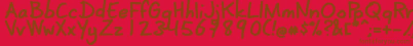 CoertschriftDik-fontti – ruskeat fontit punaisella taustalla