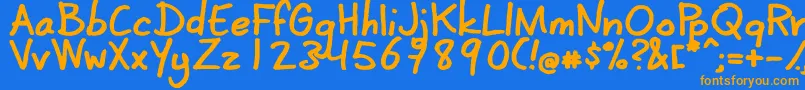 More about CoertschriftDik Font CoertschriftDik Font – Orange Fonts on Blue Background