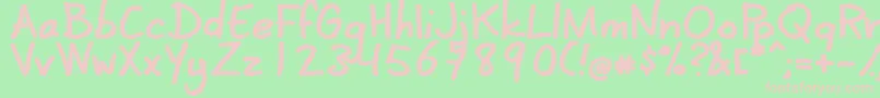 CoertschriftDik Font – Pink Fonts on Green Background