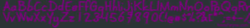 Police CoertschriftDik – polices violettes sur fond noir