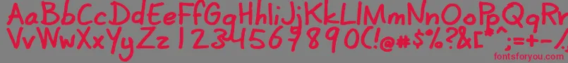 CoertschriftDik Font – Red Fonts on Gray Background