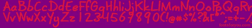 CoertschriftDik Font – Red Fonts on Purple Background
