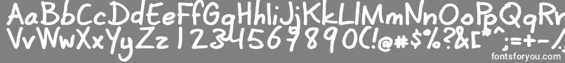 フォントCoertschriftDik – 灰色の背景に白い文字