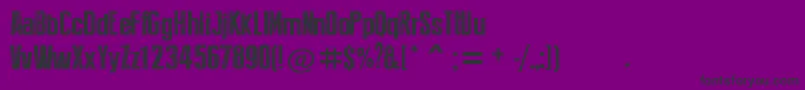 Шрифт PressStyleExtraL – чёрные шрифты на фиолетовом фоне