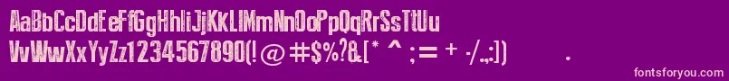 PressStyleExtraL Font – Pink Fonts on Purple Background