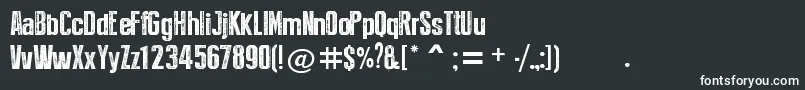 PressStyleExtraL Font – White Fonts on Black Background