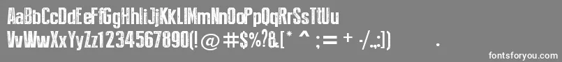 PressStyleExtraL Font – White Fonts on Gray Background