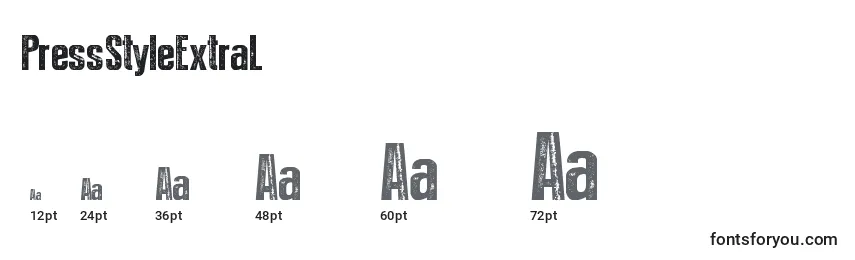 PressStyleExtraL Font Sizes