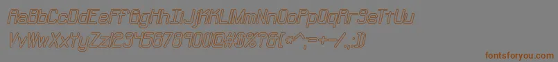 NeuralOutlineBrk Font – Brown Fonts on Gray Background