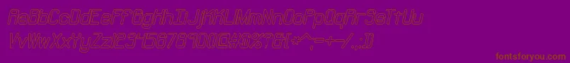 NeuralOutlineBrk-fontti – ruskeat fontit violetilla taustalla