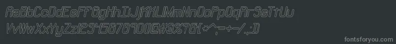 Czcionka NeuralOutlineBrk – szare czcionki na czarnym tle