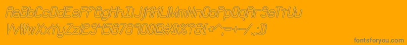 Saiba mais sobre a fonte NeuralOutlineBrk Fonte NeuralOutlineBrk – fontes cinzas em um fundo laranja