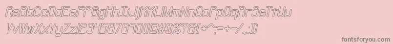 NeuralOutlineBrk-Schriftart – Graue Schriften auf rosa Hintergrund