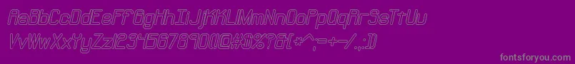 Więcej informacji o czcionce NeuralOutlineBrk Czcionka NeuralOutlineBrk – szare czcionki na fioletowym tle