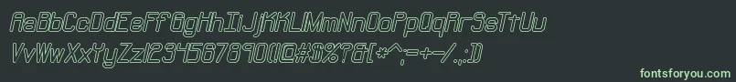 Шрифт NeuralOutlineBrk – зелёные шрифты на чёрном фоне
