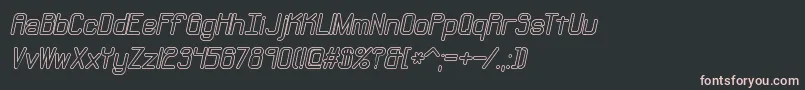 フォントNeuralOutlineBrk – 黒い背景にピンクのフォント