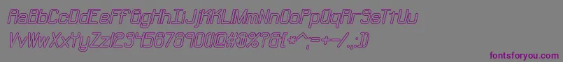 NeuralOutlineBrk Font – Purple Fonts on Gray Background