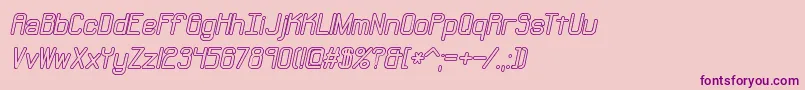 NeuralOutlineBrk Font – Purple Fonts on Pink Background