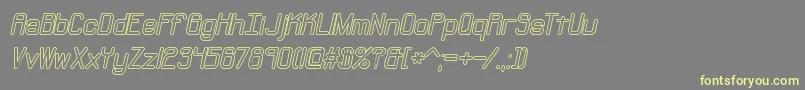 NeuralOutlineBrk Font – Yellow Fonts on Gray Background