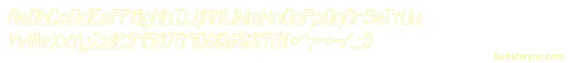 NeuralOutlineBrk Font – Yellow Fonts on White Background