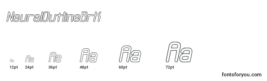 NeuralOutlineBrk Font Sizes