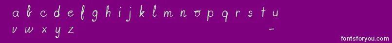 FontsLabGift Font – Green Fonts on Purple Background