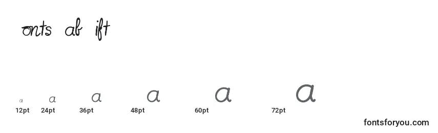 Размеры шрифта FontsLabGift