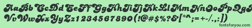 Cherry Font – Black Fonts on Green Background