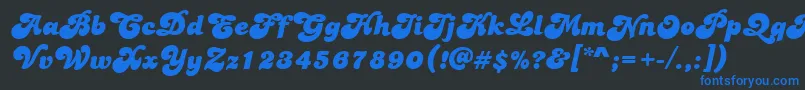 Cherry Font – Blue Fonts on Black Background