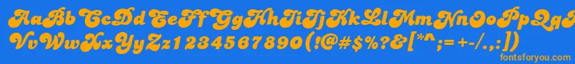 Cherry Font – Orange Fonts on Blue Background