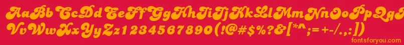 Cherry Font – Orange Fonts on Red Background