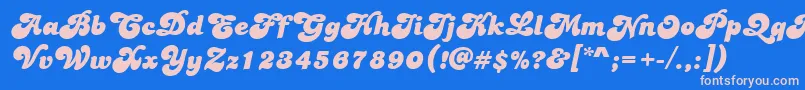 Cherry Font – Pink Fonts on Blue Background