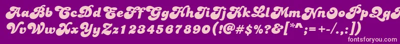 Cherry Font – Pink Fonts on Purple Background