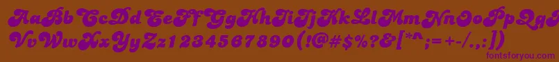 Cherry Font – Purple Fonts on Brown Background