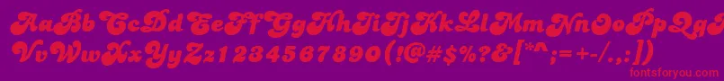 Cherry Font – Red Fonts on Purple Background