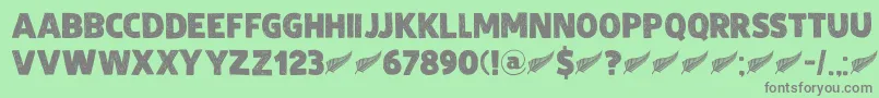 DkZealand Font – Gray Fonts on Green Background