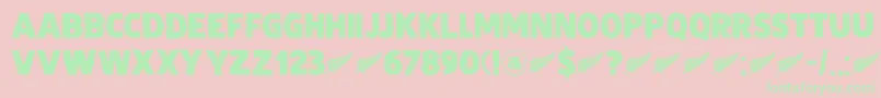 DkZealand Font – Green Fonts on Pink Background