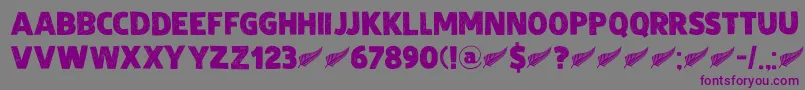 DkZealand Font – Purple Fonts on Gray Background