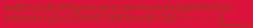 Irisn4 Font – Brown Fonts on Red Background
