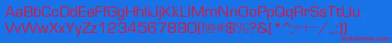 Irisn4 Font – Red Fonts on Blue Background