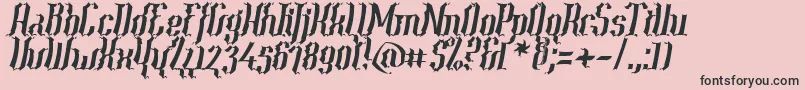 Year2000ContextScrambled Font – Black Fonts on Pink Background