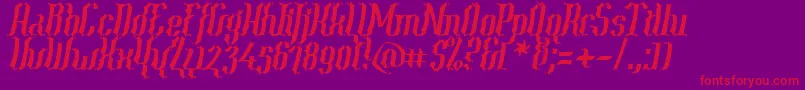 Year2000ContextScrambled Font – Red Fonts on Purple Background