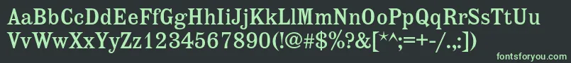フォントEtiennec – 黒い背景に緑の文字