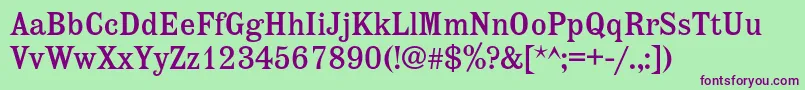 Etiennec Font – Purple Fonts on Green Background