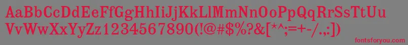 Etiennec Font – Red Fonts on Gray Background
